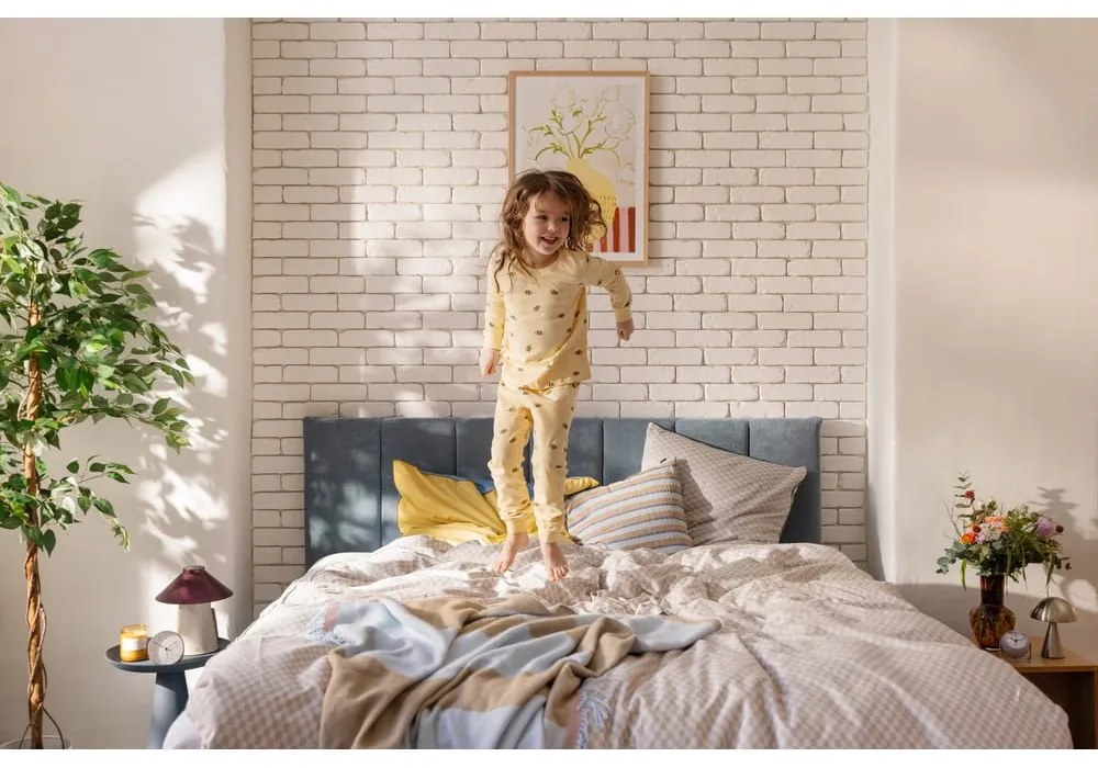 Letto boxspring blu con contenitore 180x200 cm Elva Bold Line – Bonami Selection