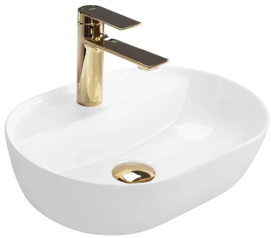 REA-U6617 - Lavabo da appoggio AURA 30x42 cm ceramica/bianco lucido
