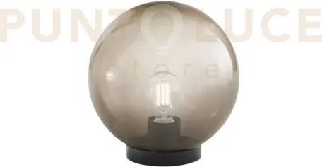 Lumetto polly sfera grigio montatura nera 1 luce attacco e27 ip44 2...