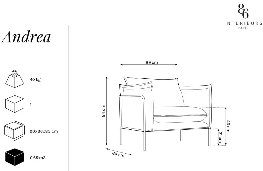 Poltrona beige Andrea - Interieurs 86