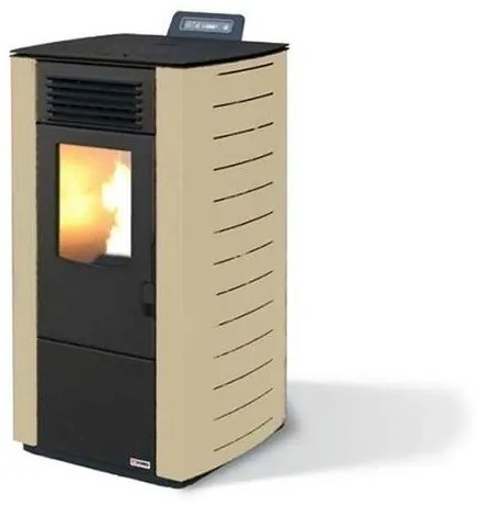 Stufa a pellet ad aria 8.8 kW con ventilazione frontale King 98 sabbia