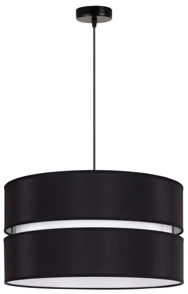 Duolla - Lampadario a sospensione con filo DUO 1xE27/15W/230V diametro 40 cm nero/bianco