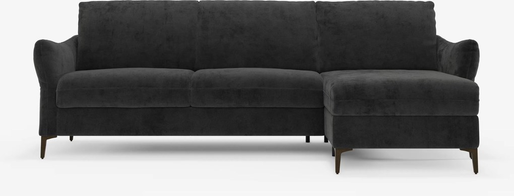 Dalia divano letto angolare con vano contenitore - materasso alto 18 cm in raffinato tessuto smacchiabile T30