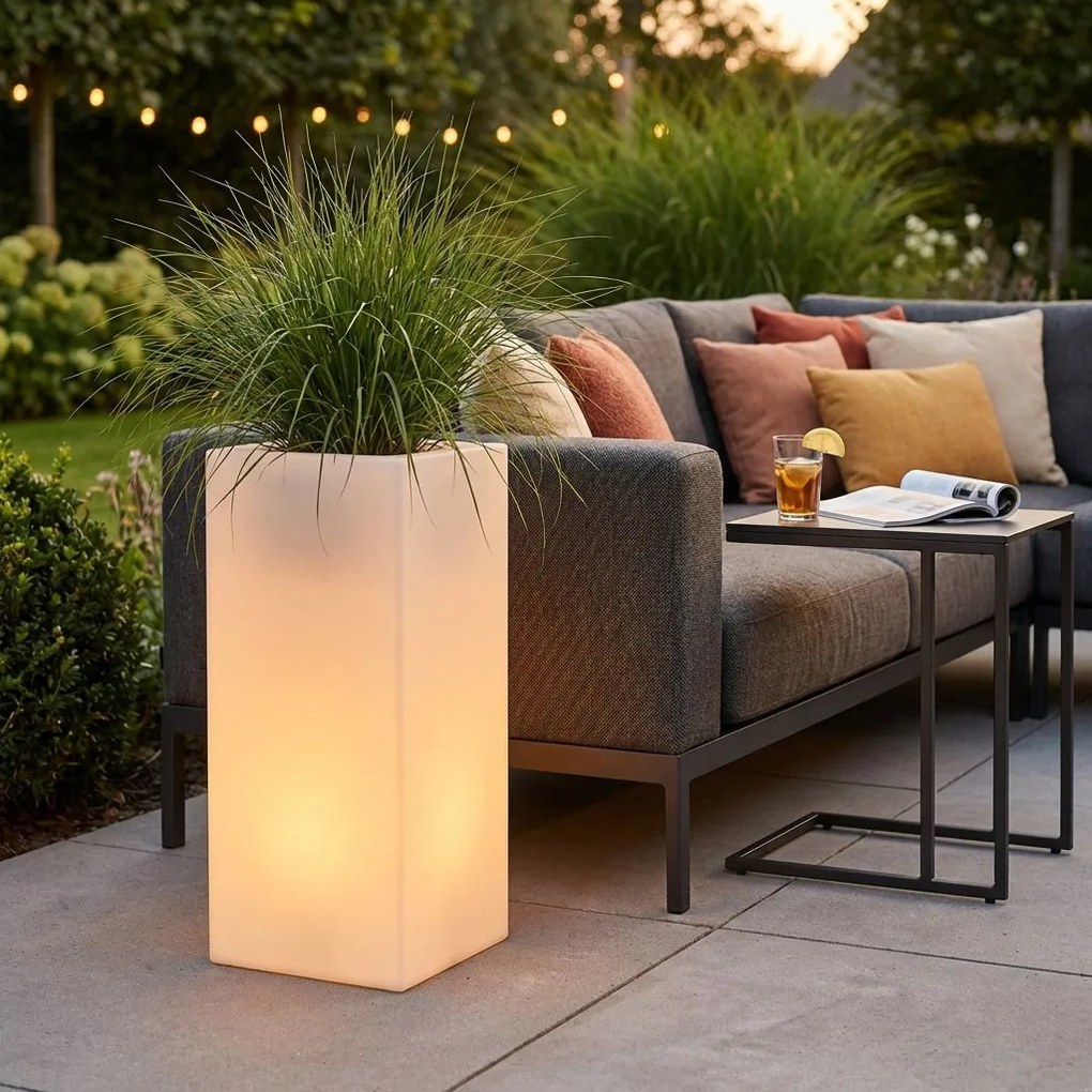 NAPPI - vaso luminoso rgb con pannello solare