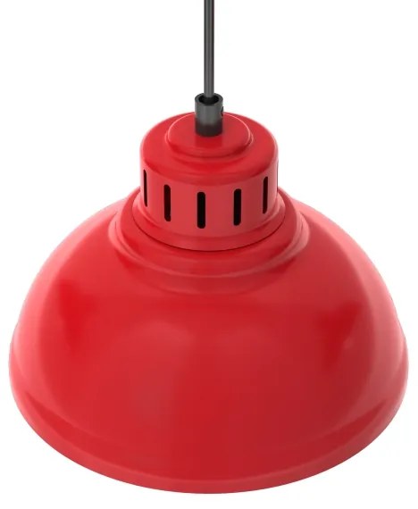 Lampadario a sospensione con filo SVEN 3xE27/15W/230V rosso