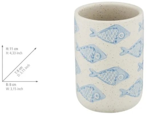 WENKO 24310100 - Bicchiere da bagno AQUAMARIN 8x11 cm beige