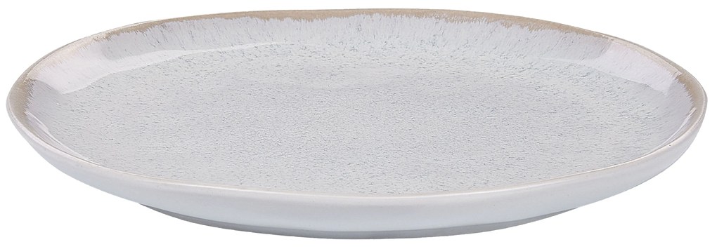 Servizio di piatti e posate porcellana grigio chiaro SESAME Beliani