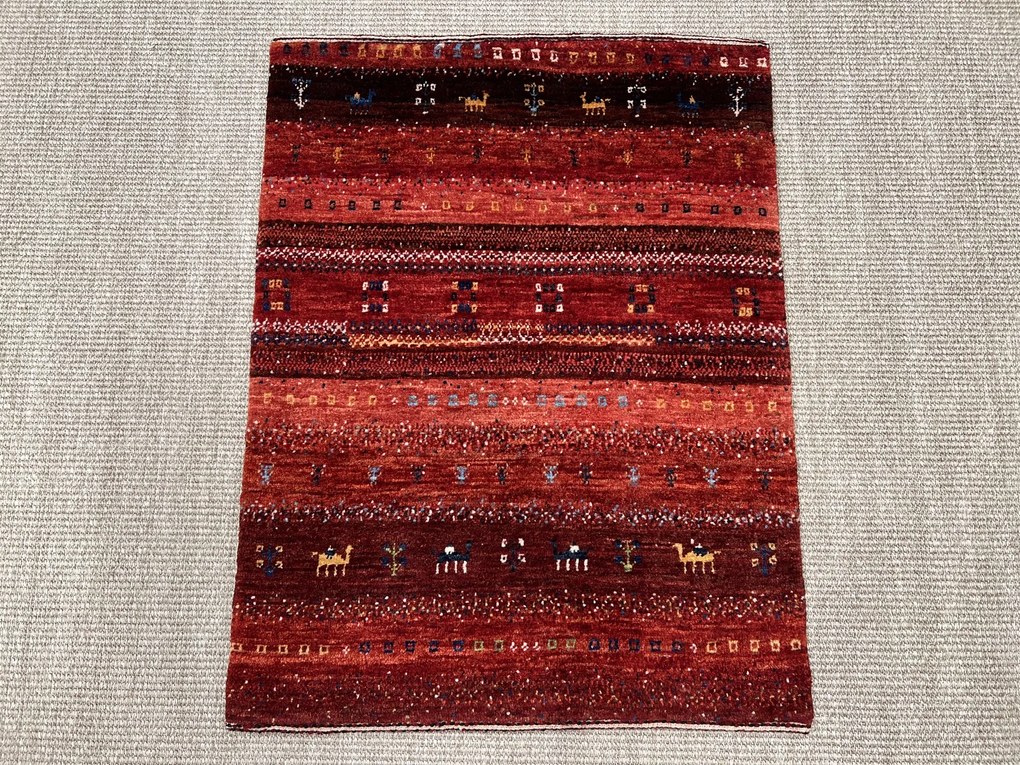 Loribaft Tappeto persiano 80 x 60 Rosso (Iran) Annodato A Mano