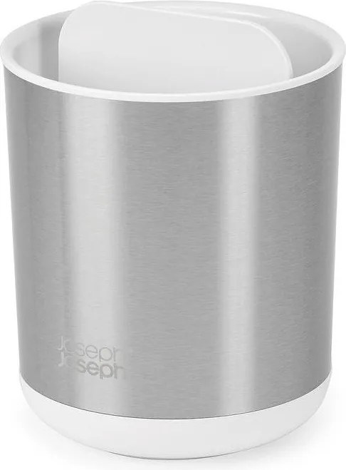 Portaspazzolino argentato in acciaio inox Duo Steel – Joseph Joseph