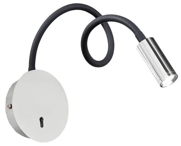 Ideal Lux - LED Flessibile piccola lampada FOCUS LED/3,5W/230V CRI 90 grigio/cromo lucido