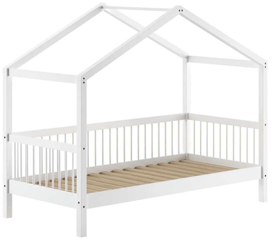 Letto per bambini in legno di faggio bianco con letto estraibile 90x200 cm Forrest - Vipack