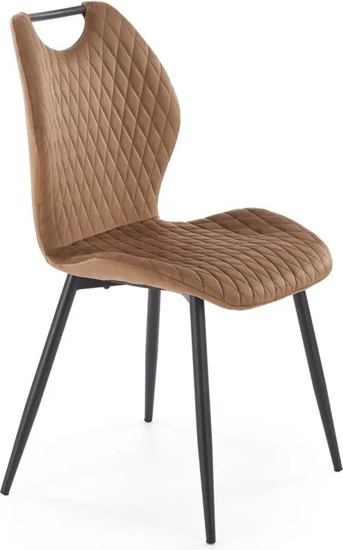 Sedia K569 in velluto beige – 47x54x84 cm