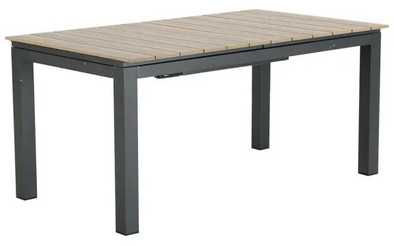 Tavolo da giardino allungabile Clara NATERIAL in alluminio grigio per 6 persone 156/220x90cm