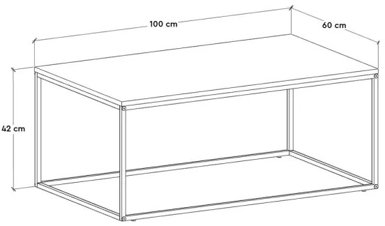 Tavolino 42x100 cm marrone