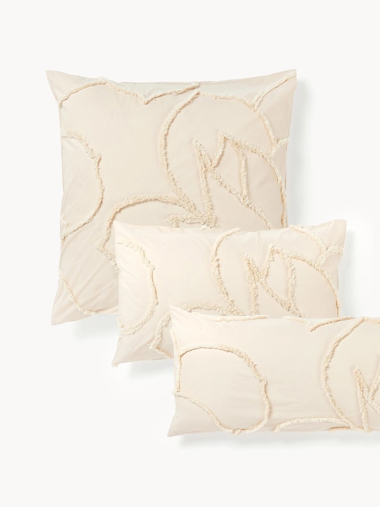 Federa in cotone percalle con design trapuntato Madeline