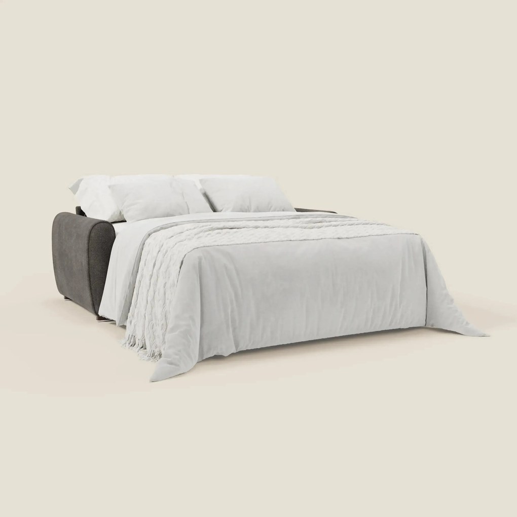 Kaleo Divano letto moderno con materasso H17 cm - in raffinato tessuto impermeabile T26 antracite