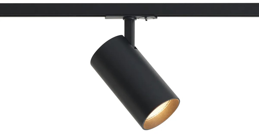 Faretto moderno nero per sistema a binario monofase - Iconic Mark