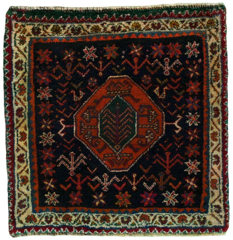 Shiraz Tappeto persiano 60x60 Rosso (Iran) Annodato A Mano