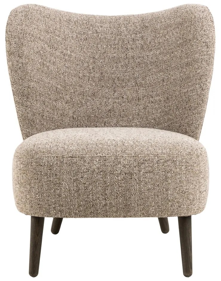 Poltrona beige in tessuto bouclé Elmont - Actona