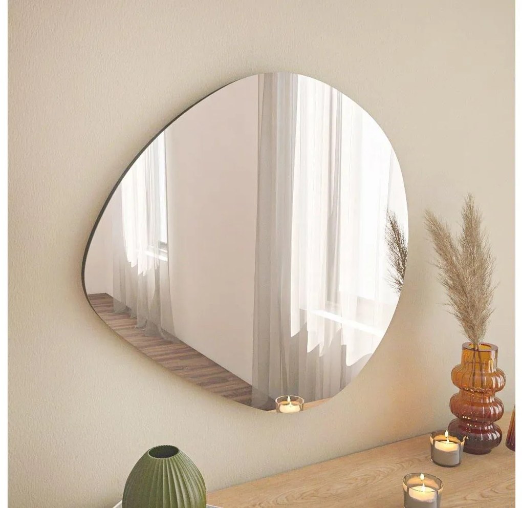 Specchio da parete BESSO 60x60 cm nero