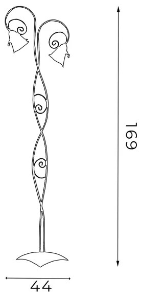 Lampada da terra KOKARDA 2xE14/60W/230V