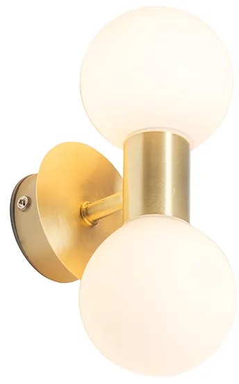 Applique da parete moderna oro IP44 2 luci - Cederic