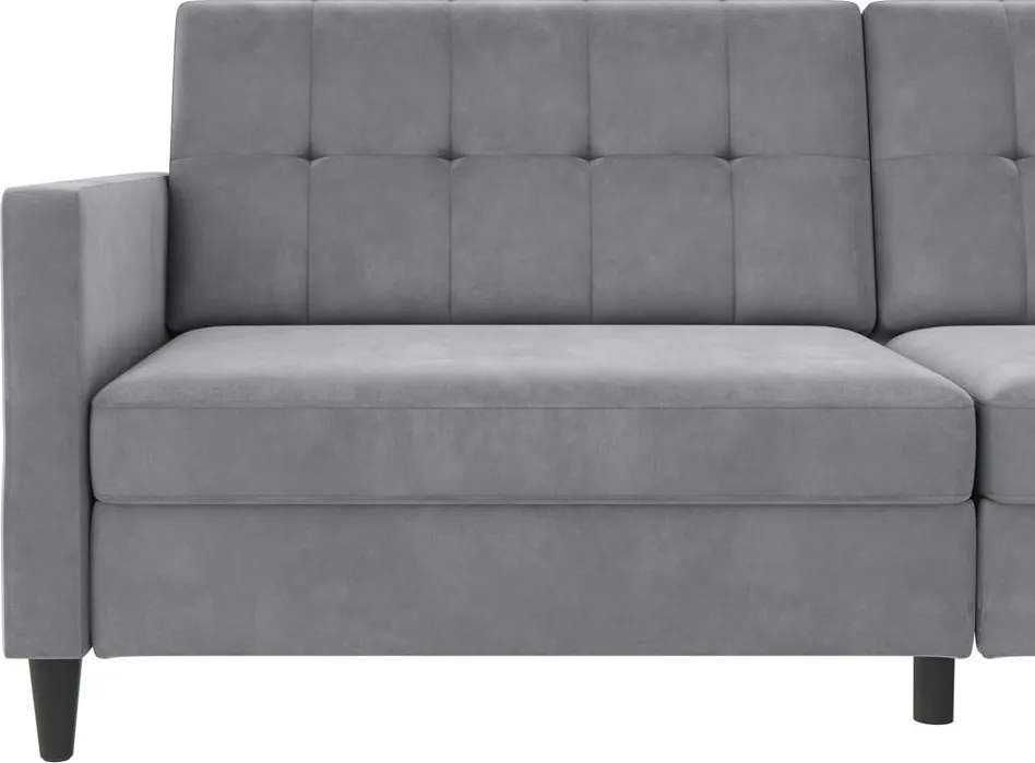 Divano grigio chiaro in velluto 203 cm Hartford - Støraa