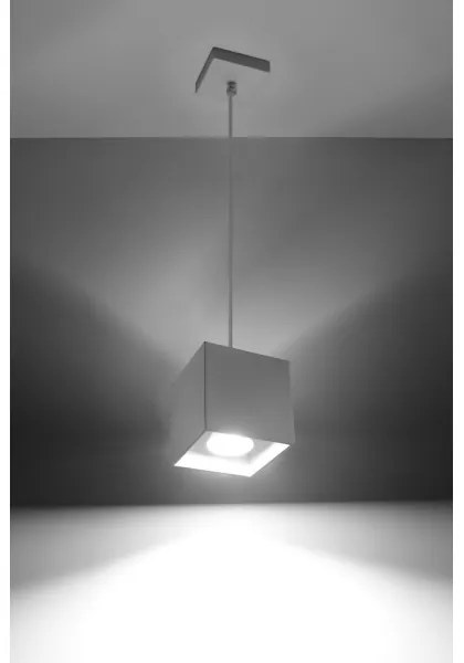 Lampadario a sospensione con filo QUAD 1 1xGU10/40W/230V bianco
