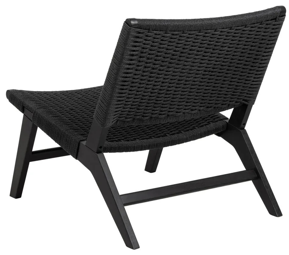 Poltrona nera con intreccio Carson - Actona
