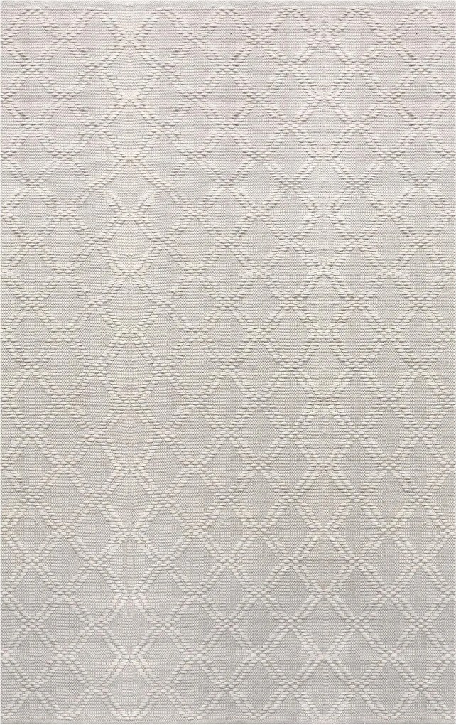 SAUL - tappeto in lana avorio con decoro