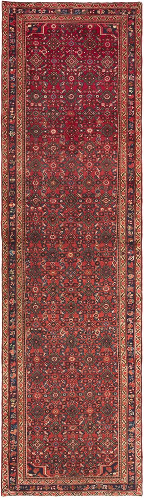 Hamedan Tappeto persiano 110x390 Rosso (Iran) Annodato A Mano