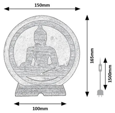 Rabalux 76033 - Lampada di sale ZENOVA 1xE14/15W/230V