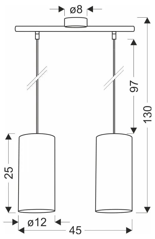 Lampada a sospensione marrone chiaro ø 12 cm Ballo - Candellux Lighting