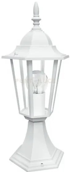 Lume milano bianco 1 luce attacco e27 ip44 17x40,3cm alluminio e vetro