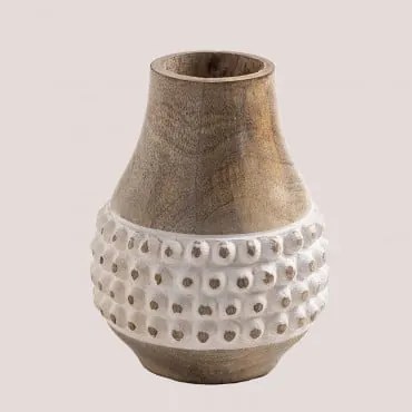 Vaso In Legno Di Mango Biala ↑16 Cm - Sklum