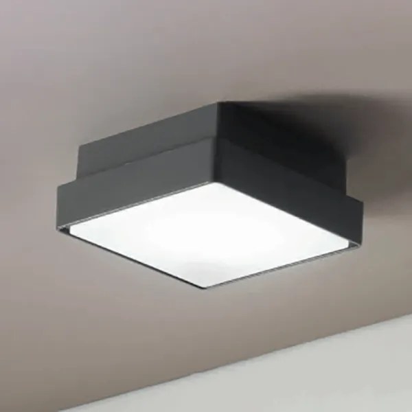 Plafoniera per esterni 30x30 cm in Abs Antracite PICCA