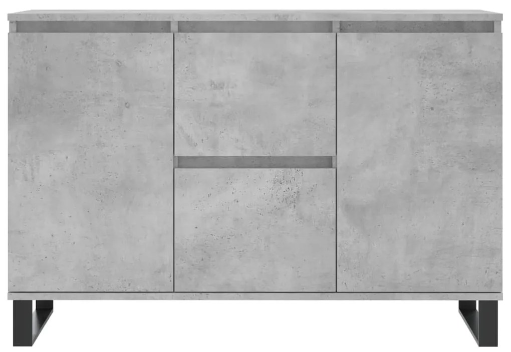 Credenza grigio cemento 104x35x70 cm in legno multistrato