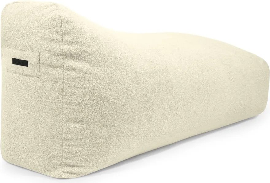 Puof a sacco grigio chiaro con rivestimento in bouclé Snug Long 140 – SLOWDOWN