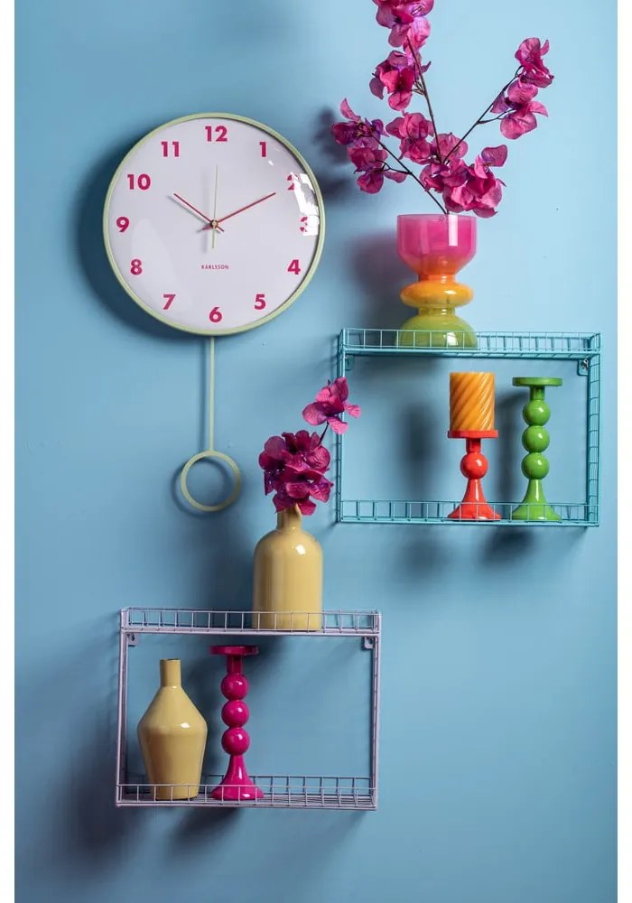 Mensola turchese in acciaio con ripiani multipli 40 cm Reja – PT LIVING