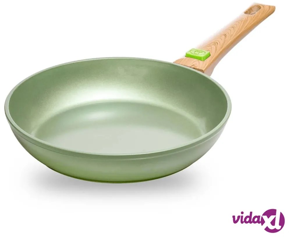 Just Vegan Padella ECO con Manico Rimovibile 24 cm in Alluminio Verde
