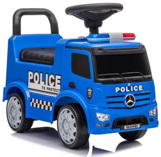 Bici a spinta Mercedes Auto della polizia 2xAA blu