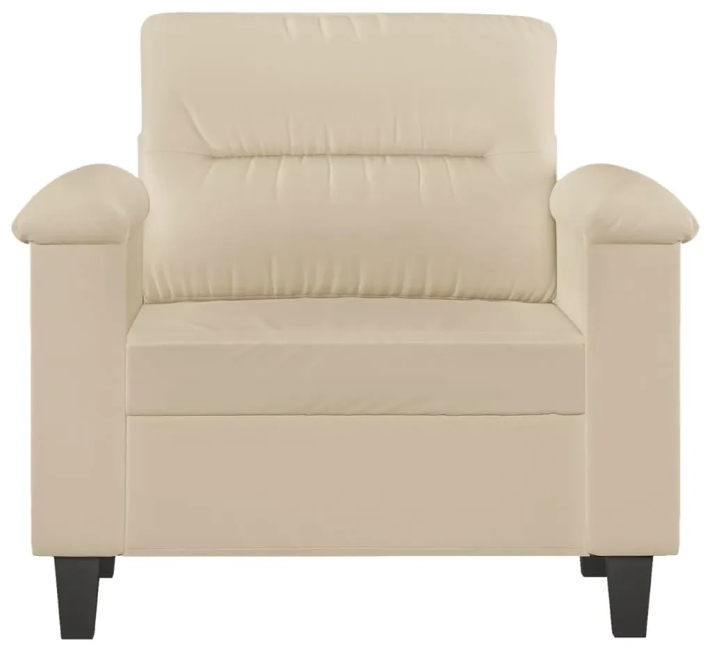 Poltrona crema 60 cm in microfibra