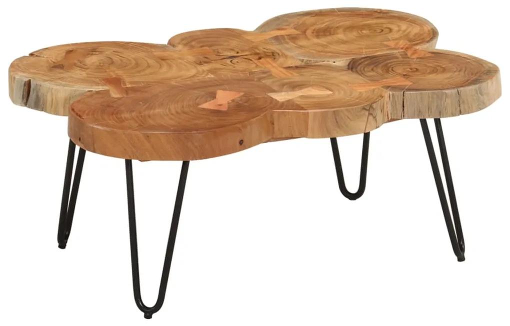 Tavolino 36 cm 6 tronchi in legno massello di acacia