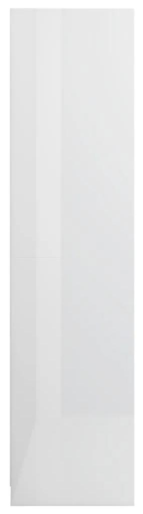 Armadio con cassetti bianco lucido 50x50x200 cm in truciolato