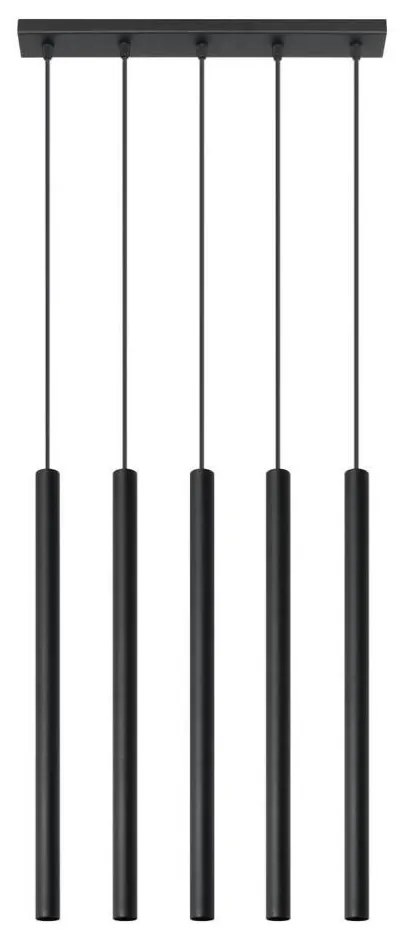 Sollux SL.0472 - Lampadario a sospensione con filo PASTELO 5 5xG9/8W/230V nero
