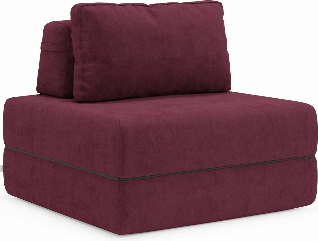 Rift poltrona letto con materasso alto 24 cm e memory foam - schienale mobile e tessuto smacchiabile T31