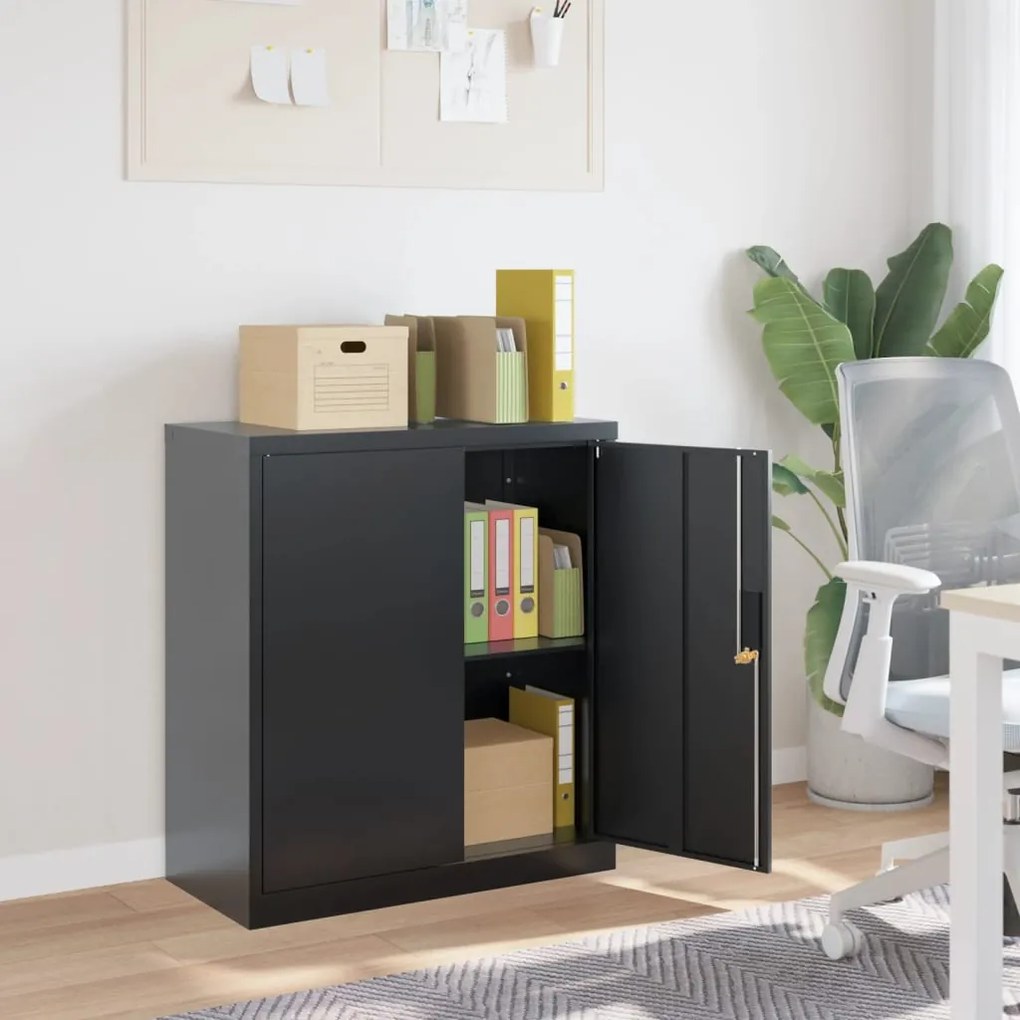 Armadio Classificatore Antracite 79x40x90 Cm İn Acciaio /