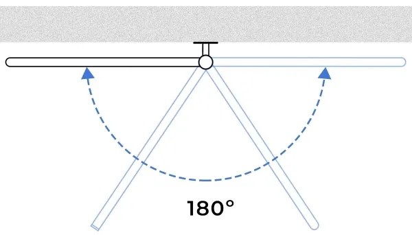 Portasciugamani rotante elettrico con termostato FOUETTE 185W/230V 81,8 cm IP44 bianco