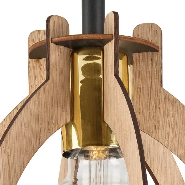 Lampadario a plafone LANDO 1xE27/15W/230V quercia