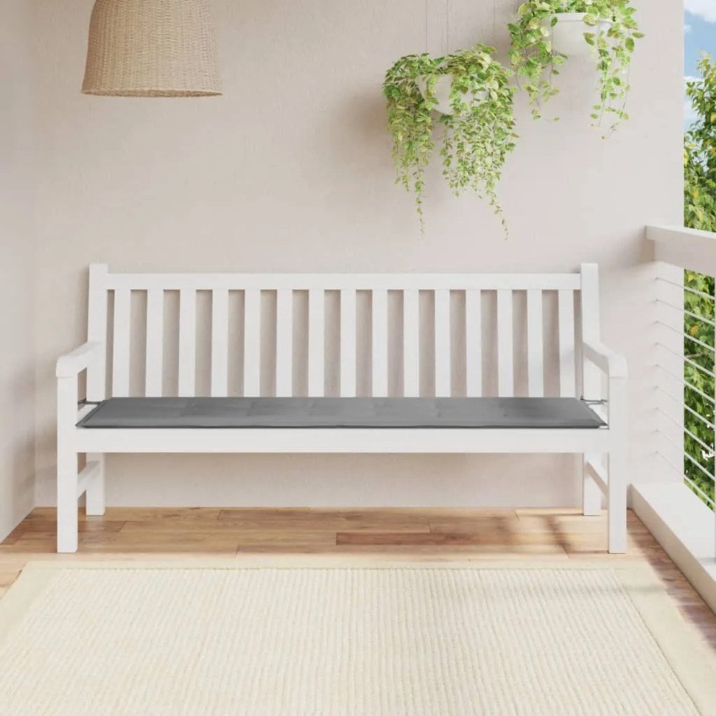 Cuscino Per Panca Grigio 180x50x3 Cm İn Tessuto Oxford /
